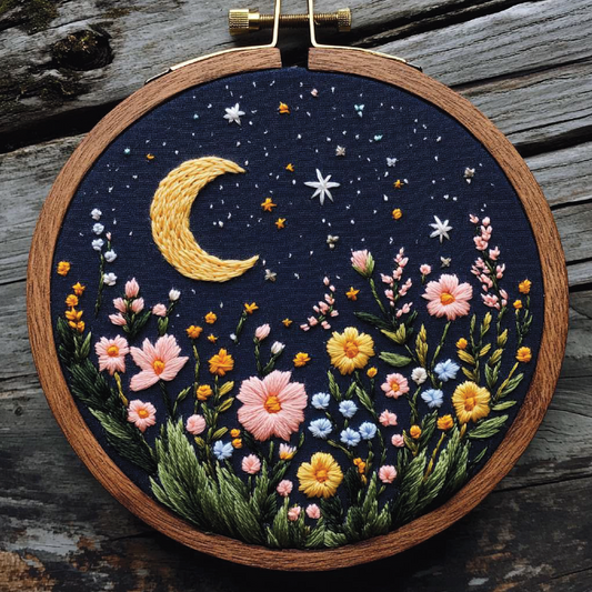 Moon and Wildflowers image 0