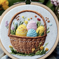 Basket with Flowers and Eggs image 0