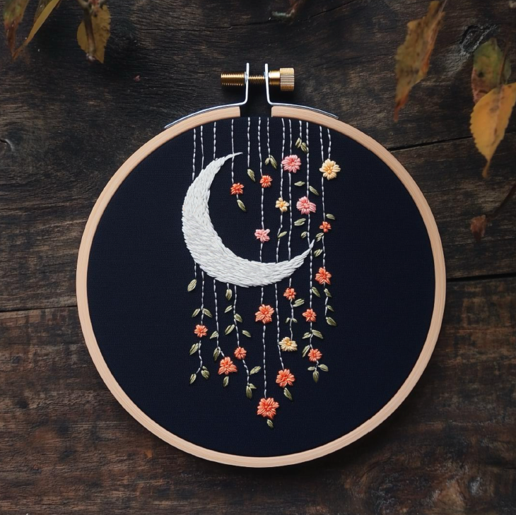 Moon and Falling Flowers image 0