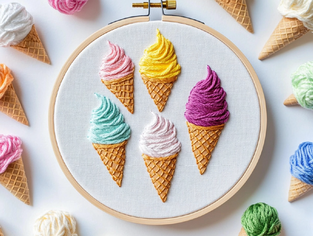 Rainbow Ice Cream Cones image 0