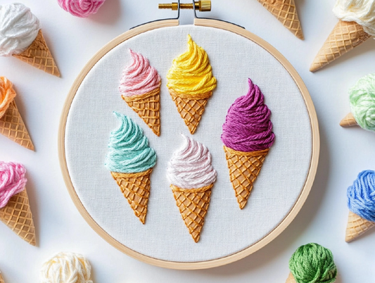 Rainbow Ice Cream Cones image 0